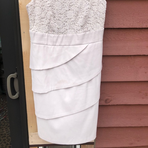 Dress barn Neutral lace detail size 16 midi dress - Picture 6 of 8